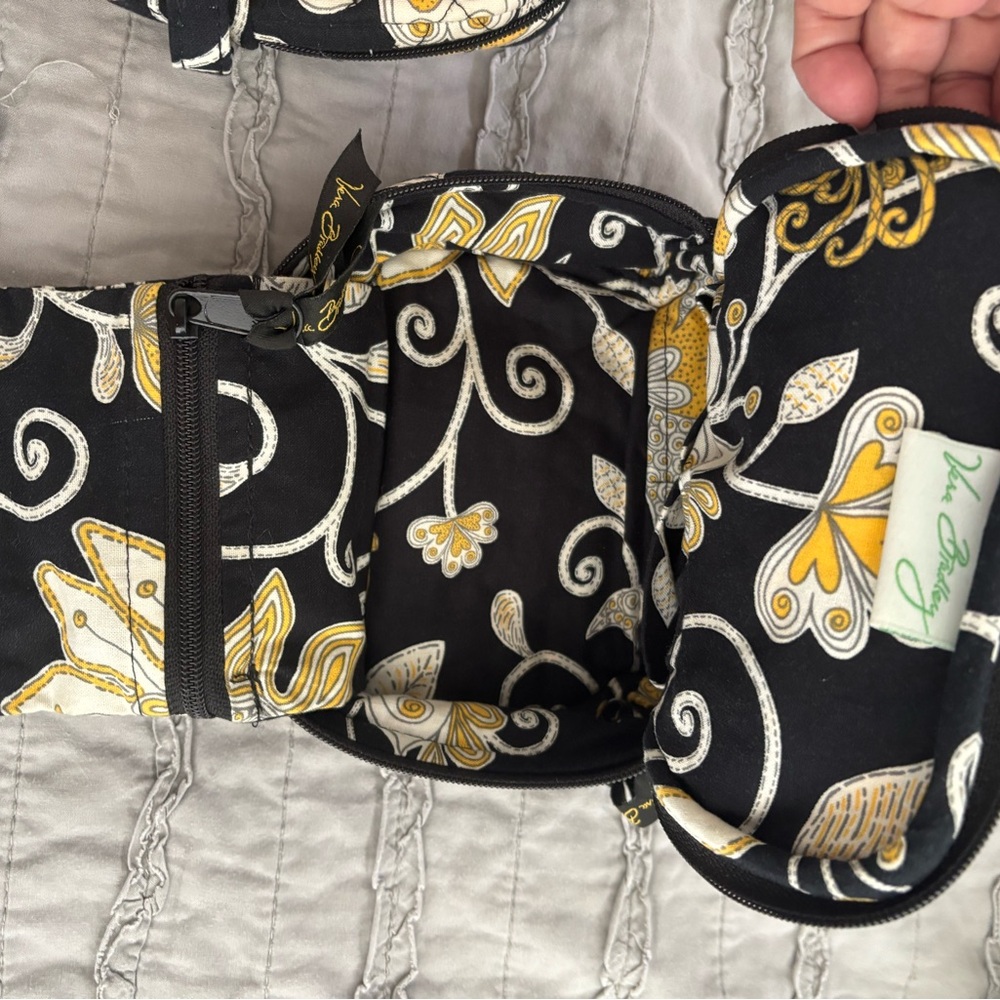 Vera Bradley Black and Yellow Patterned Bag